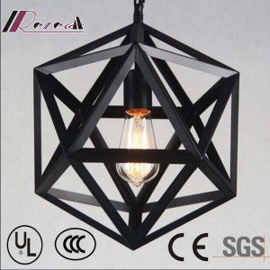 Antique Black Metal Brid Cage Pendant Lamp for Livingroom