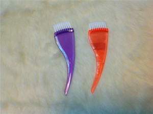 Hair Color Comb Brush White Bristle High Quality (T026)